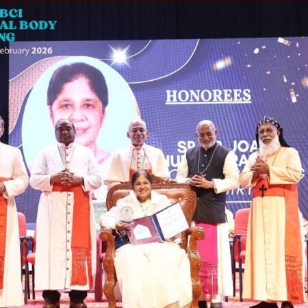 CBCI Honors Sr. Dr. Joan Chunkapura MMS